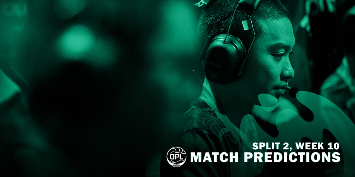 OPL Split 2, Week 10:  Match Predictions