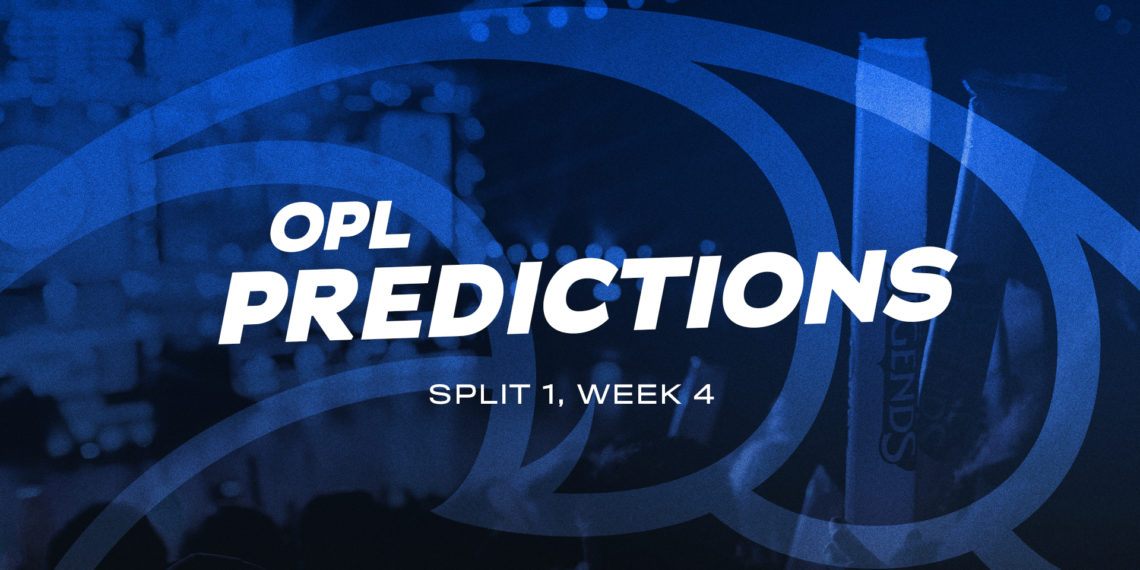 OPL Predictions: 2020 Split 1, Week 4