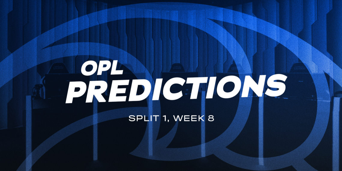 OPL Predictions: 2020 Split 1, Week 8